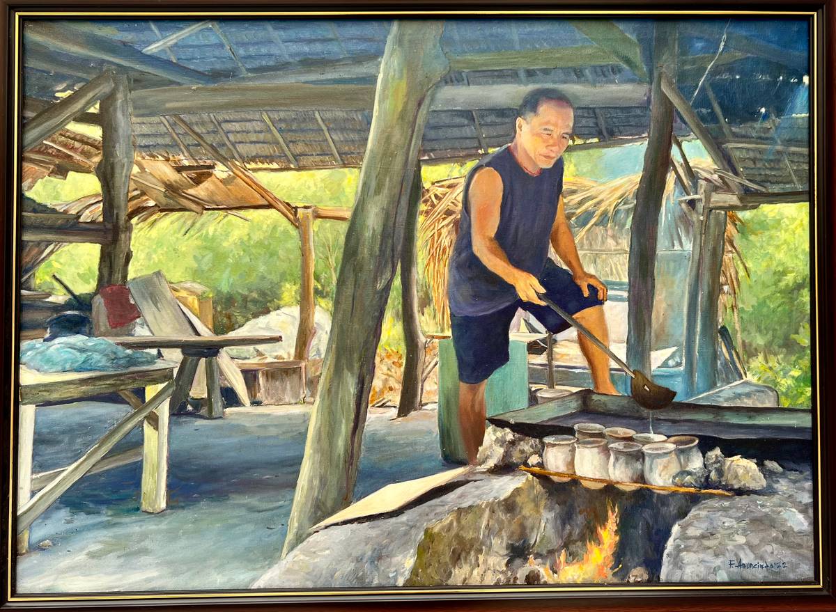 ‘Asin Tibuok’ (24 x 32 inches, oil on canvas, 2022) by Florante Anunciado.